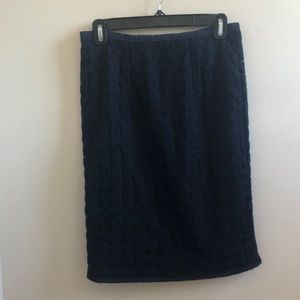 Navy blue pencil skirt